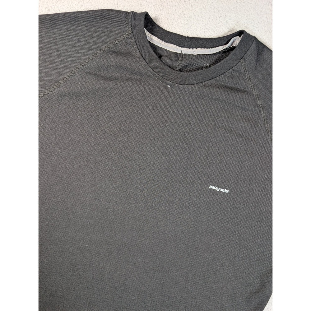 Patagonia Capilene Midweight Crew Mens Black Long Sleeve Base Layer 44420 M